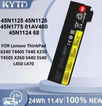 KYTD 45N1775 68 Laptop Battery For Lenovo Thinkpad X270 X260 X240 X240S X250 T450 T450S T440S K2450 W550S 45N1136 11.4V 24Wh
