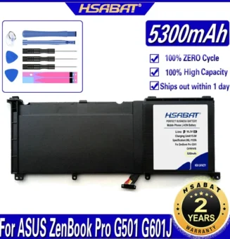 HSABAT C41N1416 5300mAh Laptop Battery for ASUS ZenBook Pro G501 G601J UX501VW N501L UX501J Notebook Batteries