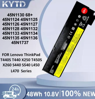 KYTD For Lenovo ThinkPad T440S T440 X250 T450S X260 S440 S540 L450 L470 45N1130 68+ Battery 45N1131 45N1127 45N1126