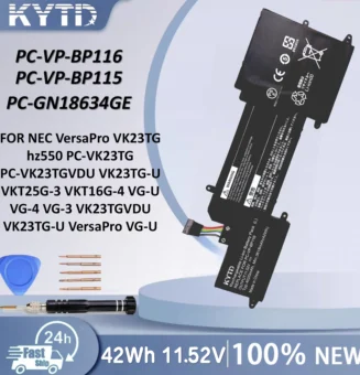 KYTD PC-VP-BP115 PC-VP-BP116 Laptop Battery For NEC VersaPro VG-U VG-4 VG-3 PC-VK23TG PC-VK23TGVDU VK23TG-U VKT25G-3 VKT16G-4