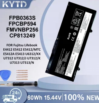 KYTD FPCBP594 FPB0363S FMVNBP256 Laptop Battery For Fujitsu LifeBook E4412 E5412 E5413 U6312U7312 U7313 FMVNBP256 15.44V 3915mAh