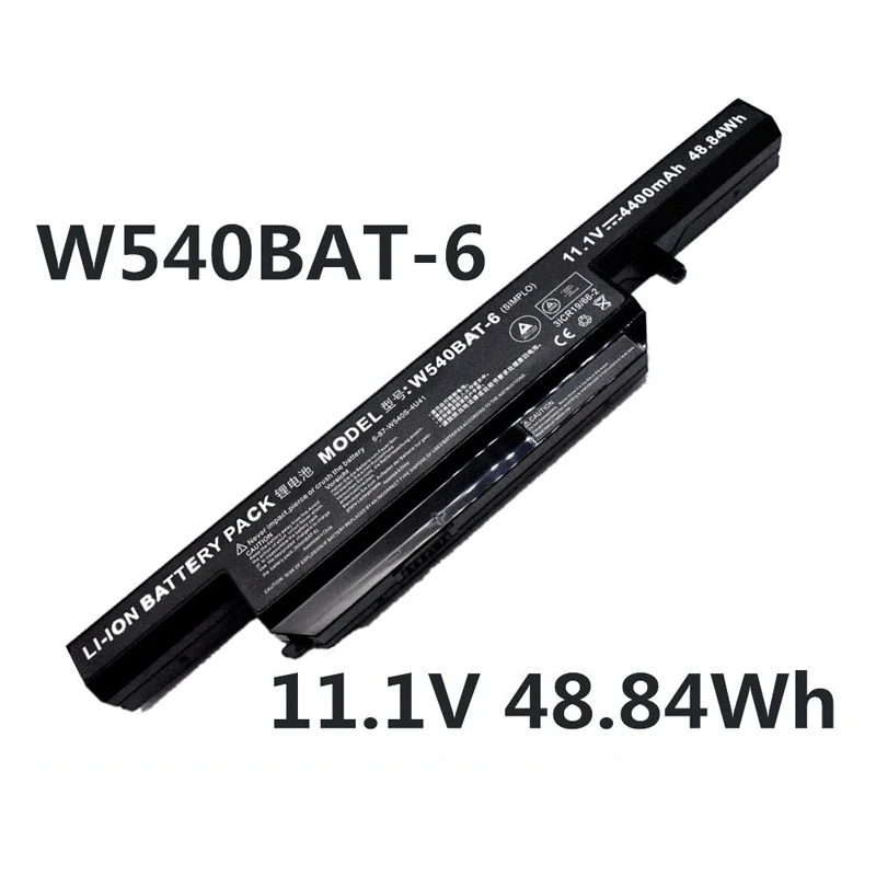 W540BAT-6 6-87-W540S-4W42 Laptop Battery for Clevo W155U W540EU W54EU W550 W550EU W55EU W540 Gigabyte Q22552 Nexos 11.1V 48.84Wh