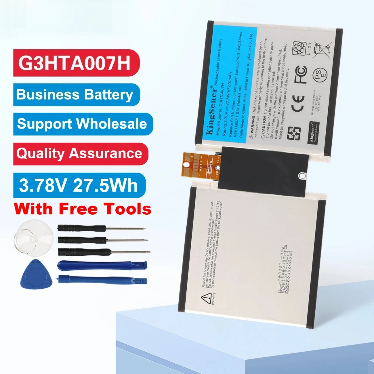 G3HTA007H G3HTA003H Battery For Microsoft Surface 3 1645 1657 Series Tablet PC 1ICP3/96/91-2 3.78V 7270mAh 27.5WHAh