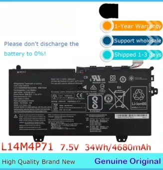 New Genuine L14M4P71 L14L4P72 L14M4P73 7.5V 40Wh 5B10K10215 battery for Lenovo Yoga 3 11 700 700-11isk