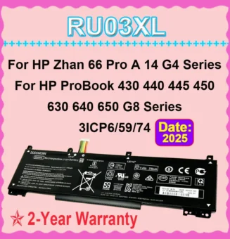FOR HP ProBook X360 11 G3 G4 G5 G6,440 G1 Series RU03XL Laptop Battery HSTNN-LB8K HSTNN-IB8P L12717-171 11.4V 48Wh DODOMORN