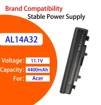 11.1V 4400mAh AL14A32 Replacement Battery Compatible for Acer E5-471G E5-472G E5-511G E5-571G E5-572G High Performance Durable