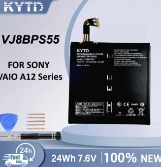 KYTD VJ8BPS55 Laptop Battery Rechargeable for SONY VAIO A12 Series High Performance 24Wh 7.6V 3140mAh