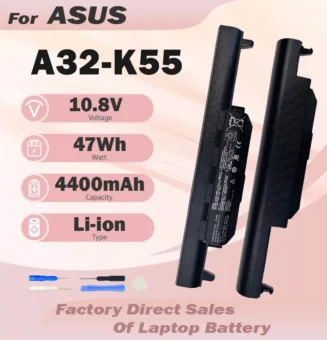 A41-K55 A33-K55 A32-K55 Battery For Asus A45 A45D A45N A45V A55 A55A A55D A55N A55V A75 A75A A75D A75V K45 K55 K75 R400