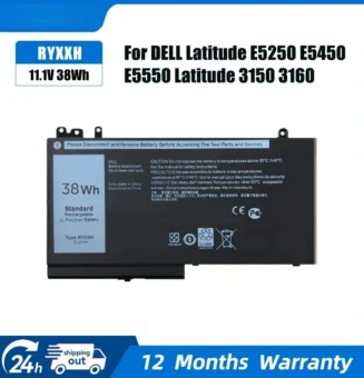 51Wh G5M10 38Wh RYXXH Laptop Battery for Dell Latitude 3150 3160 E5250 E5450 E5550 9P4D2 8V5GX R9XM9