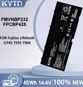 KYTD FPCBP425 Laptop Battery for Fujitsu Lifebook U745 T935 T904U FPB0315S FMVNBP232 14.4V 45Wh 3150mAh
