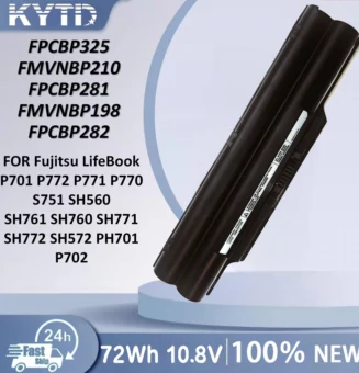 KYTD 10.8V 6700m FPCBP325 Battery For Fujitsu FMVNBP210 FMVNBP198 SH560 SH761 SH760 SH771 SH772 SH572 P702 P770 CP556150-02