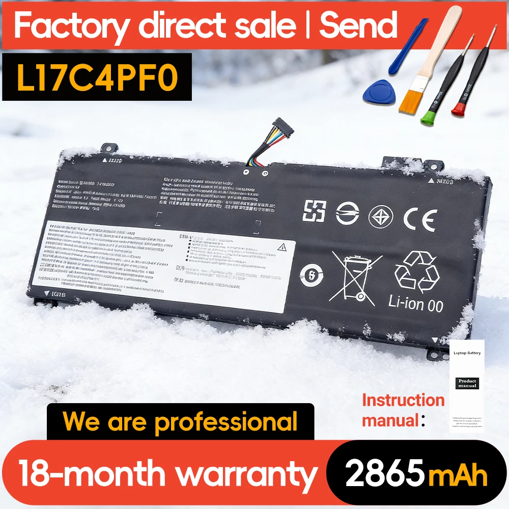 15.36V 44WH L17C4PF0 Original Battery For Lenovo Ideapad S530 Air 13 13IWL/IML S530-13 L17M4PF0