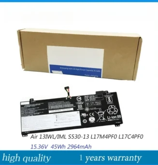 15.36V 45WH L17M4PF0  Original Battery For Lenovo Ideapad S530 Air 13 13IWL/IML S530-13 L17C4PF0