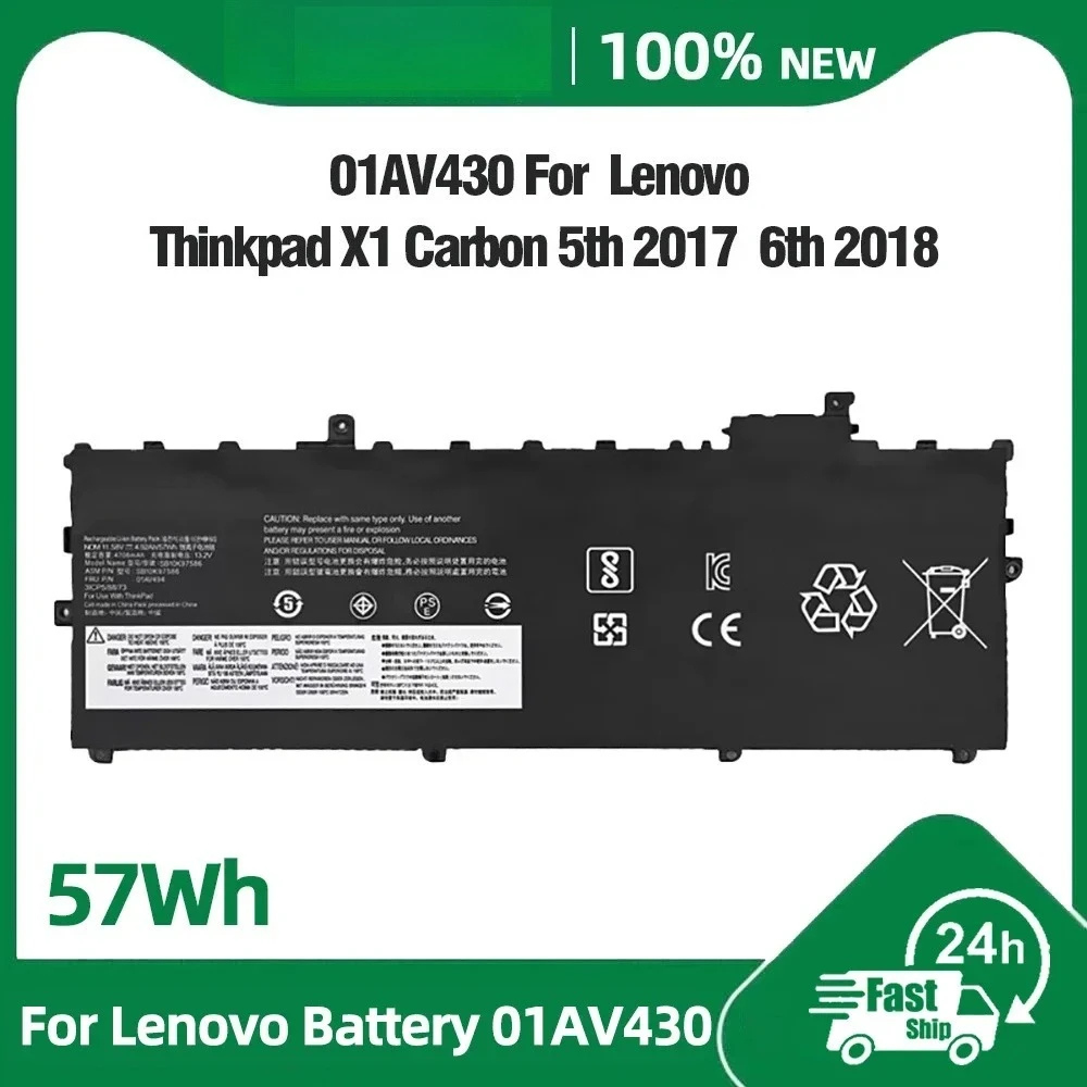 01AV431 Battery 01AV430 01AV494 for Lenovo ThinkPad X1 Carbon 5th 2017 6th 2018 Gen