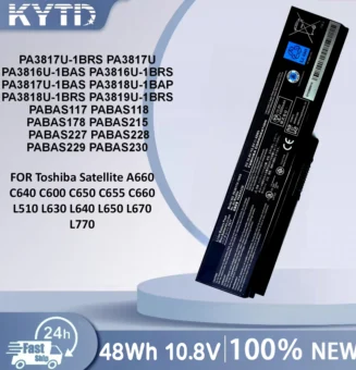 KYTD PA3817U-1BRS PA3817U Battery For Toshiba Satellite A660 C640 C600 C650 C655 C660 L510 L630 L640 L650 L670 L770 PA3818U