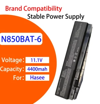 Durable Replacement Battery For Hasee N850BAT-6 Z6-KP5GT Z6-KP5D1 Z7M-KP7GT Z7M-KP5S1 Z7M-KP7G1 11.1V 4400mAh Laptop Battery