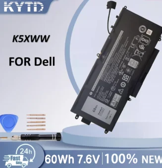 KYTD7.6V 60Wh Genuine K5XWW Laptop Battery Original For Dell Latitude 12 5285 5289 7389 7390 2-in-1 Notebook Bateria 71TG4 CFX97
