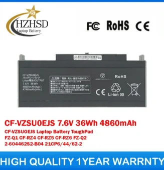 CF-VZSU0EJS 7.6V 36Wh 4860mAh CF-VZSUOEJS Genuine Original Laptop Battery For Panasonic ToughPad FZ-Q1 FZ-Q2 CF-RZ4 CF-RZ5/RZ6