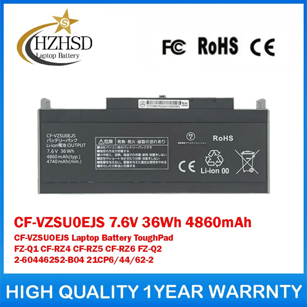 CF-VZSU0EJS 7.6V 36Wh 4860mAh CF-VZSUOEJS Genuine Original Laptop Battery For Panasonic ToughPad FZ-Q1 FZ-Q2 CF-RZ4 CF-RZ5/RZ6