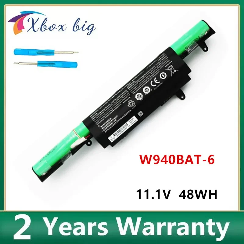 11.1V 48WH W940BAT-3 W940BAT-4 W940BAT-6 6-87-W940S-42F1-P Laptop Battery Batteries For Clevo W94LS